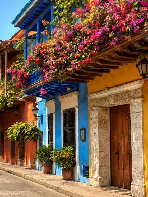 Calle colonial de Cartagena de Indias