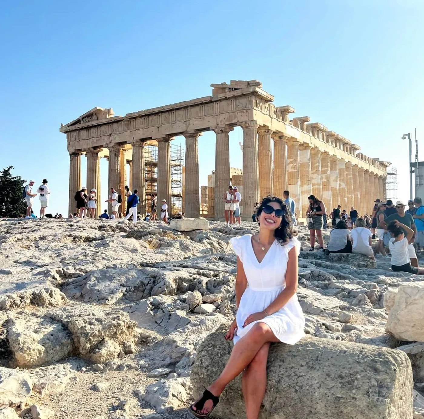El Partenón en la Acrópolis de Atenas, en pleno verano